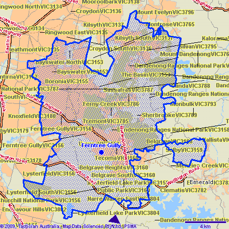 Ferntree Gully Map